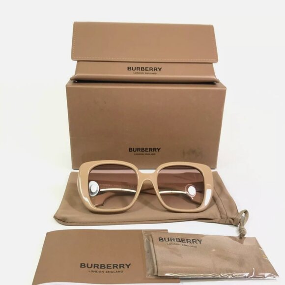 Burberry Sunglasses Beige Cat Eye Gradient - Picture 1 of 8